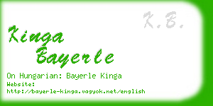 kinga bayerle business card